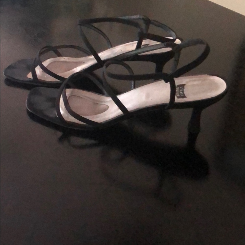 Stuart Weitzman Black Strappy Sandals
